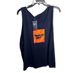 Reebok Men's Graphic Tank - Navy Size 2XL